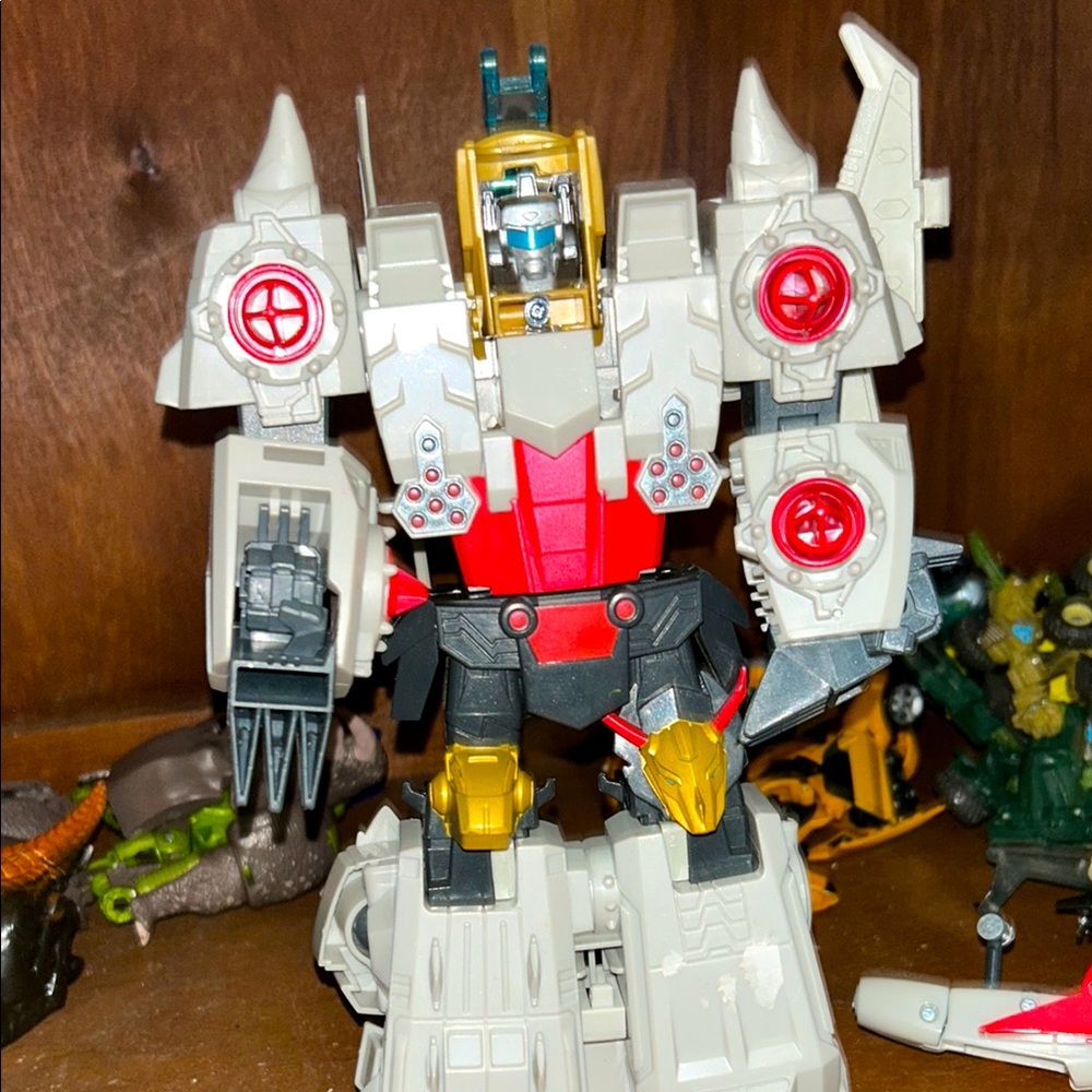 Transforming Robot Action Figure - Red, Gray, Gold